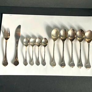 Rosenthal Silver Plated Lotus Pattern Flatware - 11 Pieces